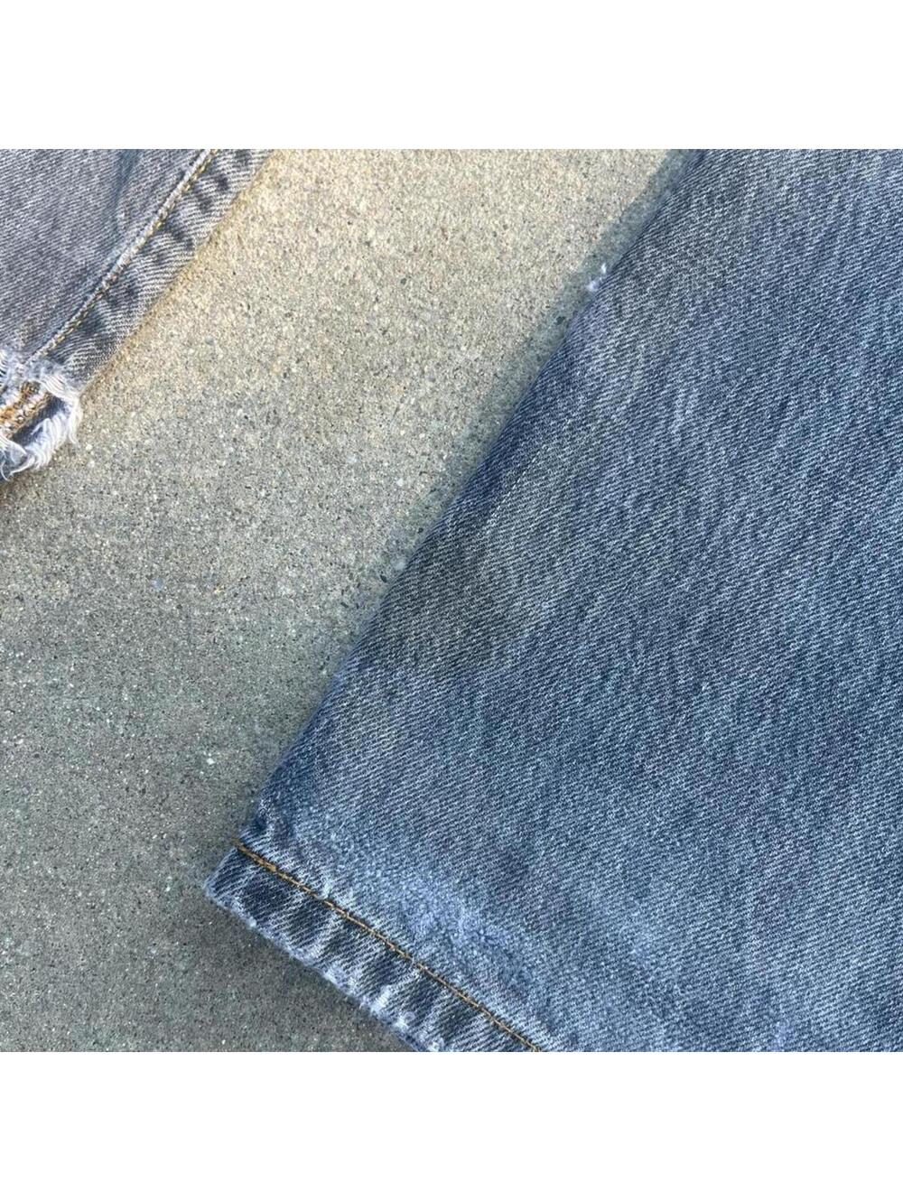 Vintage y2k 90s Polo Ralph Lauren faded and distressed grey straight leg jeans - Picture 8 of 8